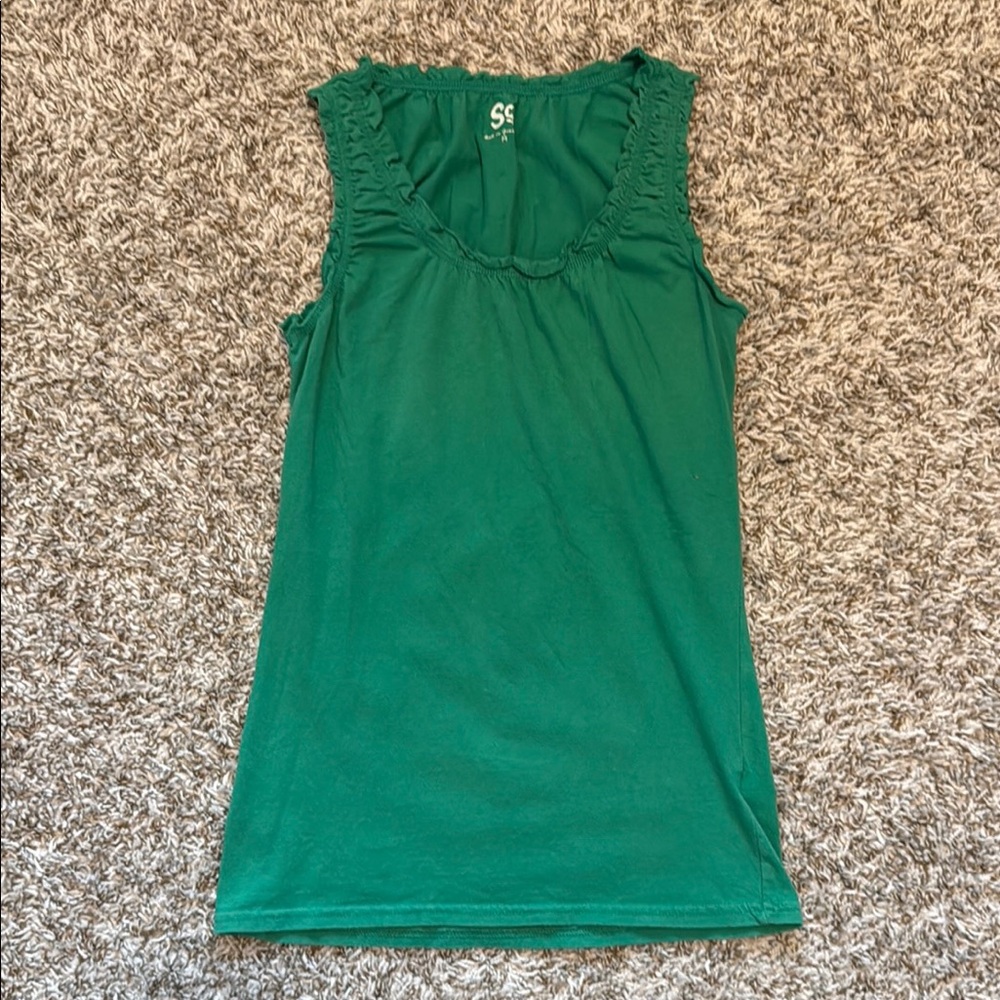 Green Sleeveless Top
